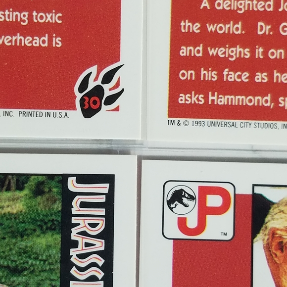 Vintage JP Topps Trading Cards Lot of 10 Jurassic Park Movie Cards Lot #13 - Picture 12 of 12